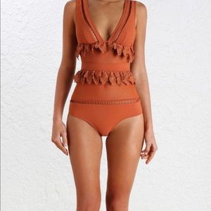 Zimmermann Alchemy Bonded Flutter 1 Piece Swimsuit